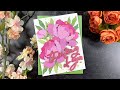 Honey bee stamps lovely layers peony card