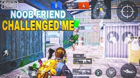 My Noob Friend Challenge Me Room 1v1 m416 Pubg Mobile