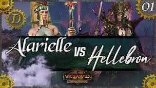 E1 Alarielle vs Crone Hellebron Head2Head Campaign | Mortal Empires Warhammer 2 Total War