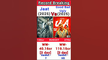Jaat Vs Good Bad Ugly Box Office Collection | Jaat 1st day collection #shorts