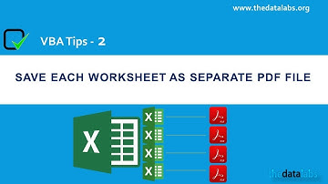 VBA Tips #2 - Save Each Worksheet as Separate PDF file
