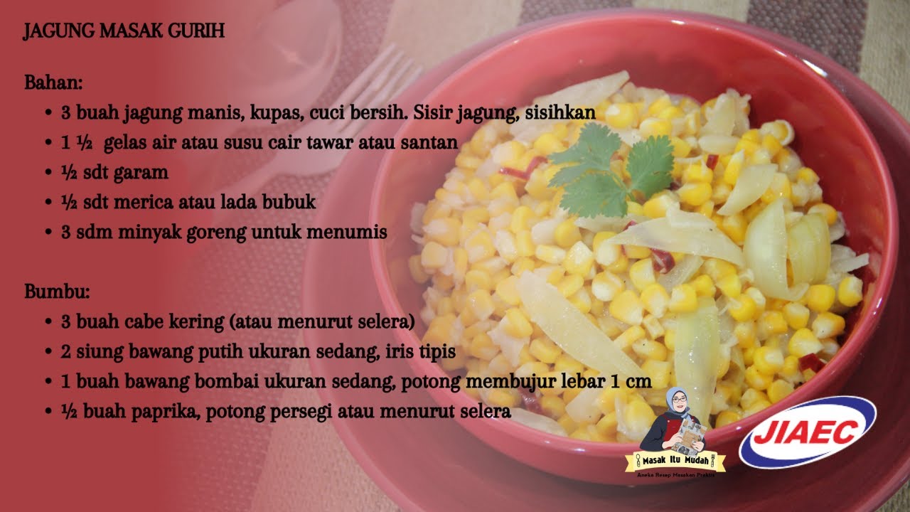 Jagung Masak Gurih - Aneka Resep Masakan Praktis (Eps 6)