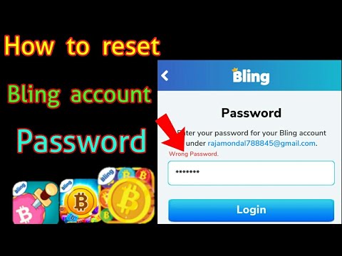 Forgot bling account password || How to reset bling account password