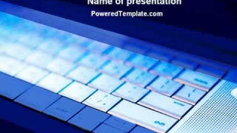 Laptop Keyboard PowerPoint Template by PoweredTemplate.com