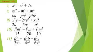 CSEC Math Factorization   HCF Method 7