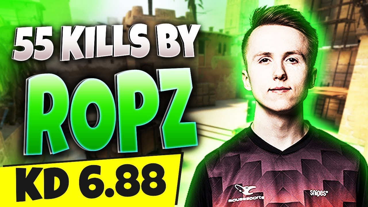 CS:GO - ROPZ 55 FRAGS ON MIRAGE @ FACEIT - YouTube