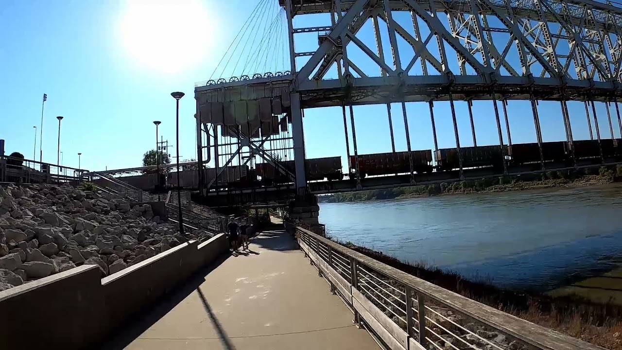Biking Riverfront Heritage Trail Kansas City MO YouTube