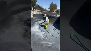 Vanta Black Pool With Glow In the Dark Pebble... #Shorts #primetimepoolplastering