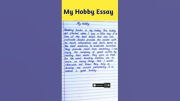 Thumbnail of My Hobby Essay In English | Essay on My Hobby Reading Books in English #essaywriting #handwriting