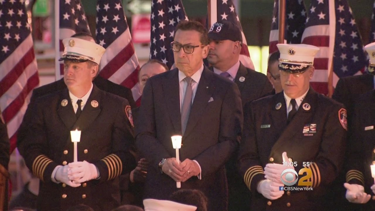 Hundreds Attend Vigil For Slain FDNY EMT - YouTube