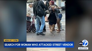 Downtown LA street vendor viciously attacked in broad daylight