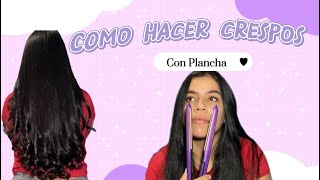 🌺COMO hacer ONDAS / CRESPOS / con Plancha  ( Fácil y rápido ) 👌|| Mafe Durango