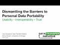 PEPR '26 - Dismantling the Barriers to Personal Data Portability
