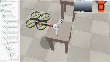 Armed Quadcopter - V-REP Simulation - Cylinder Pick and Place
