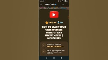 MemeFi Video Code | How To Start Your Own Business Without Any Investments |#memefi#airdrop#tap2earn