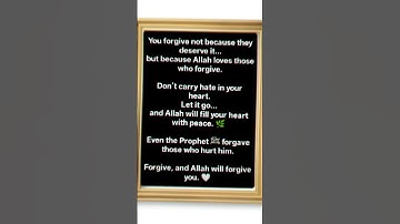 ✨“Forgive them… not for them, but for Allah 🤍”