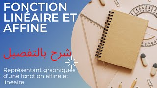 Fonction linéaire et affine - Comment représenter graphiquement une fonction  تمثيل الدوال بالتفصيل