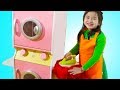 Jannie Pretend Play with Washing Machine Toy