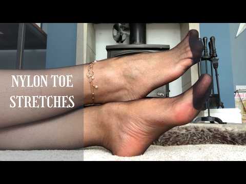 Relaxing Nylon Feet ASMR Toe Stretches Gentle Brushing For Ultimate Tingling Sounds
