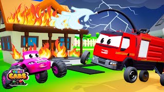 Fire Truck Rescues Car House from Thunderbolt | Cars Videos 2022 | 3D Animation Cars Games Toon Cars
