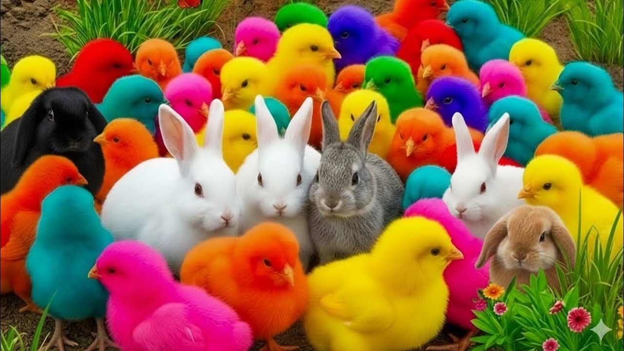 Tangkap Ayam Lucu, ayam warna warni, ayam rainbow, kelinci lucu, bebek lucu, ikan koi, Hewan Lucu