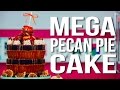 How To Make A PECAN PIE MEGA CAKE! Topped With Double-Dipped Caramel Apples and Spiced Nuts!