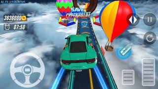 Neon Mode Level 7-8!Superhero Mega Ramps: Crazy Car Stunt Races! screenshot 4