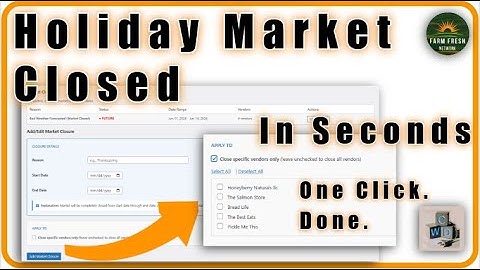 WCFM Holiday Market Closure: Bulk Override in Seconds (Plugin Demo)