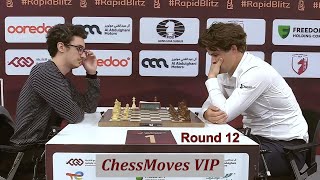 Download Lagu Fabiano Caruana v Magnus Carlsen / FIDE World Blitz / Fabi successfully maintained the time pressure MP3