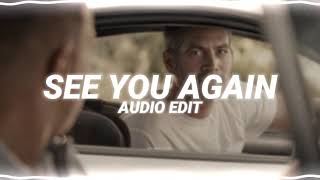 see you again - wiz khalifa ft. charlie puth [edit audio] Resimi