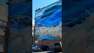 Striking "Ocean State " mural in downtown Providence , Rhode Island