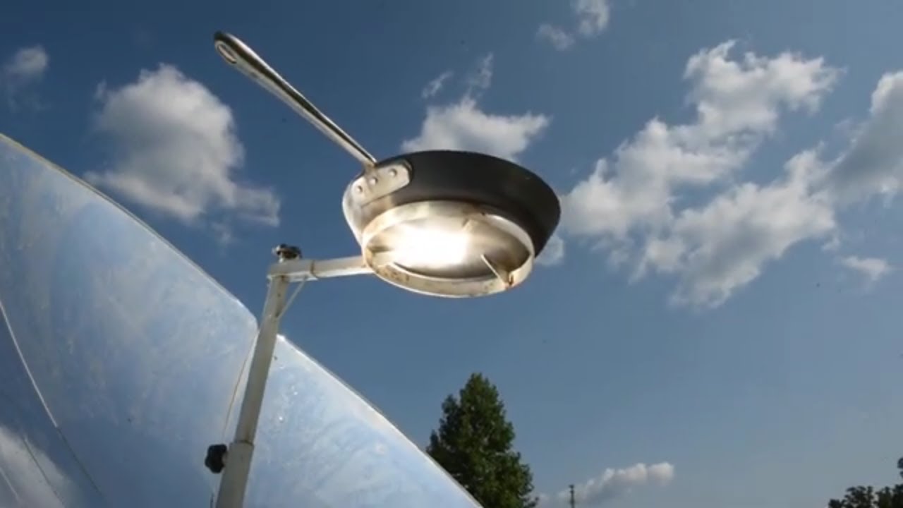 How to Cook with the sun using a Parabolic dish.Alternative cooking