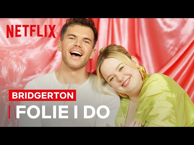 Nicola Coughlan and Luke Newton Play Folie I Do | Bridgerton | Netflix class=