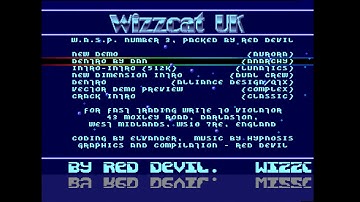 Commodore Amiga demo: Wizzcat UK - Wasp Pack 3 (1991)