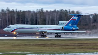 Ту-154М Taxiing Takeoff  Minsk National Airport