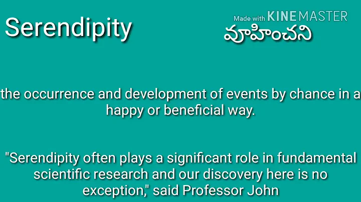 English Vocabulary - Meaning of Serendipity