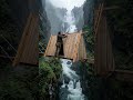 Building a Dream Cabin Suspended Over a Raging Waterfall 🌊