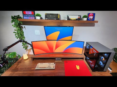 I put the 49-inch monitor on the articulated mount! (Did it go wrong?)