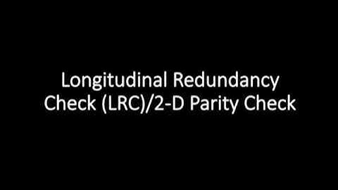 Longitudinal redundancy check