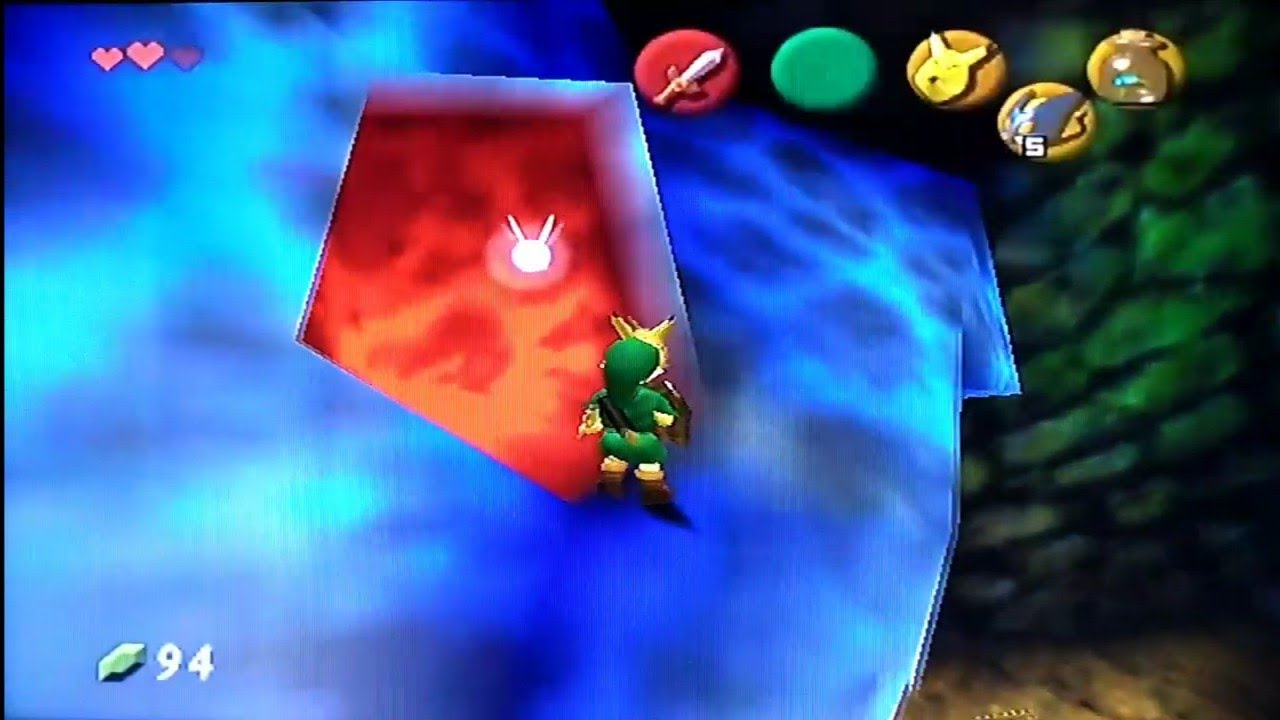Ocarina of Time: Light Dodongo's Eyes with Bombchus