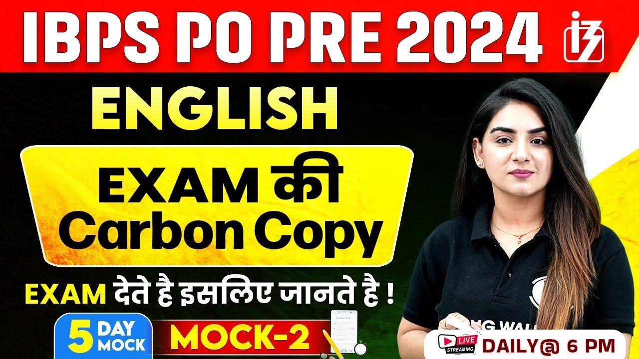 IBPS PO Prelims 2024 | IBPS PO English Mock Test -2 | English by Anchal ...