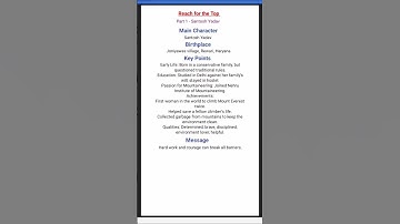 Reach For The Top Mind Map Class 9 English #class9#english#mindmap#ytshorts#thestudyspottt