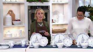 Temp-tations Metallic Christmas Eve 16-piece Dinnerware Set on QVC
