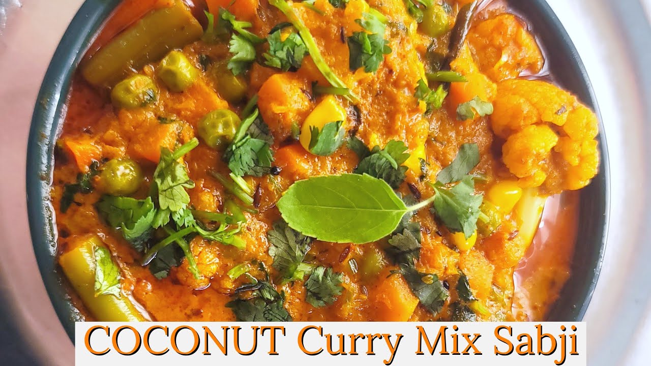 A mild spicy mix vegetable coconut curry recipe Krsnatarian YouTube