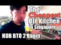 HDB BTO 2 Room The Cheapest DIY Kitchen In Singapore