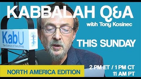 LIVE Q&A with TONY KOSINEC