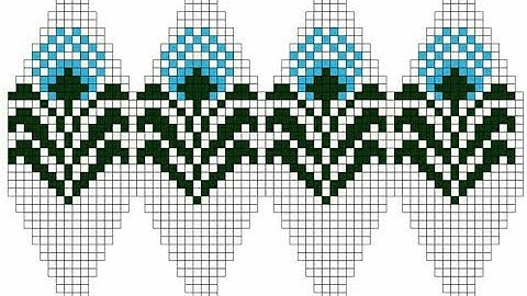 graph knitting pattern | beautiful graph for sweater border | cross stitch chart