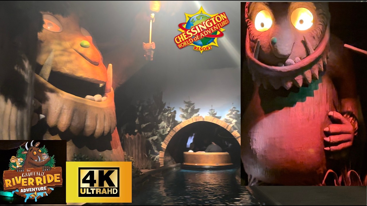 THE GRUFFALO RIVER RIDE ADVENTURE - 4K ON RIDE POV - Chessington world ...