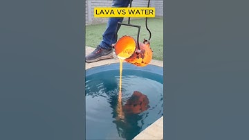 lava vs air kolam #shorts #eksperimen