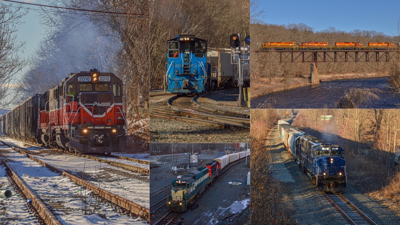B&E, P&W, CSX and NECR Trains (2/19-20/24) - YouTube